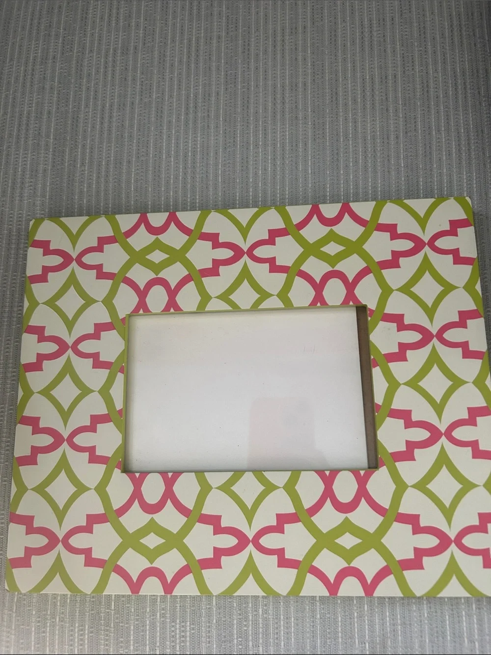 Decorative Pink and Green Patterned Photo Frame